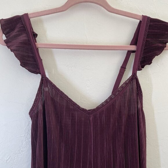 Anthropologie Floreat Willow Sleep Pajamas Pleated Cami Jumpsuit Sz XS - Picture 5 of 10